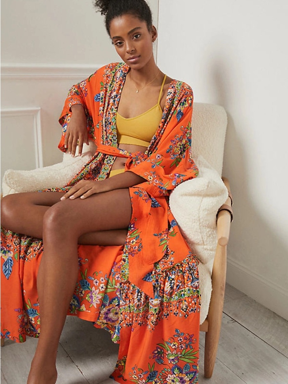 By Anthropologie Emmanuelle Robe in Orange size XS/s